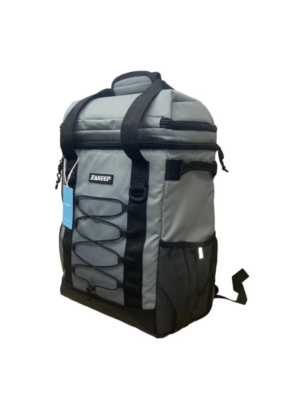 ZAKEEP Unisex Gray Polyester & EVA Insulated Cooler Backpack 24L Capacity